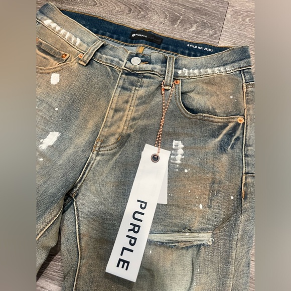 Brand New Distressed Purple Jeans